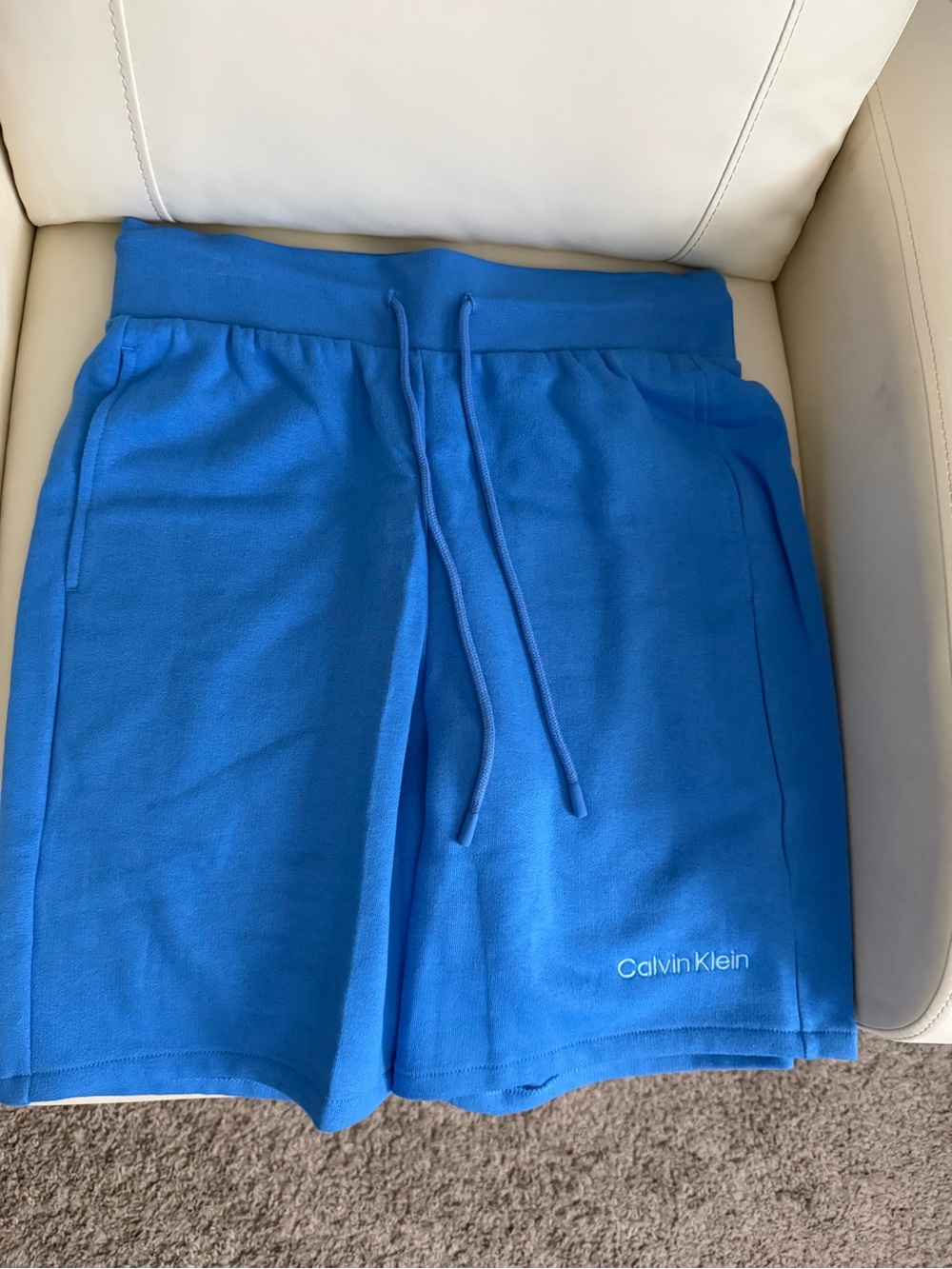 Calvin Klein Bright Blue Women's Drawstring Athletic Shorts